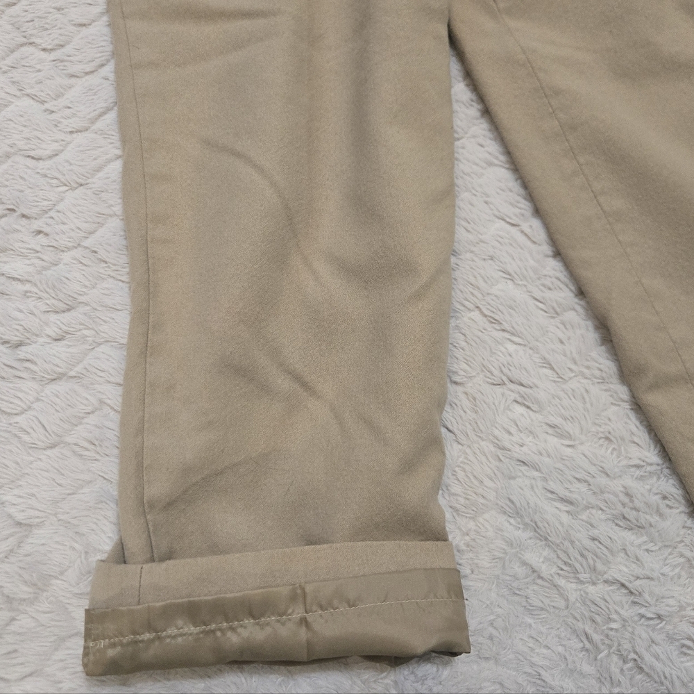Talbots Tan Italian Fabric Vintage Wool Lined Pants, Size 6 - Picture 7 of 9
